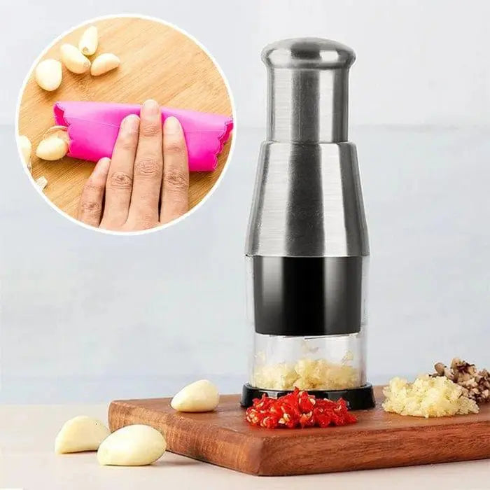 (MOZALL) Hand Press Garlic Chopper Appliance Lastricks.