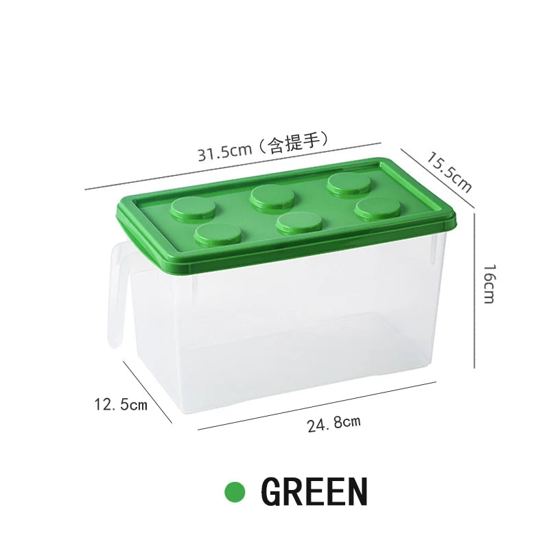 Kids Building Block Dtorage Box With Handle Toys Organizer Household Dust-Proof Storage Box Stackable Block Case Container