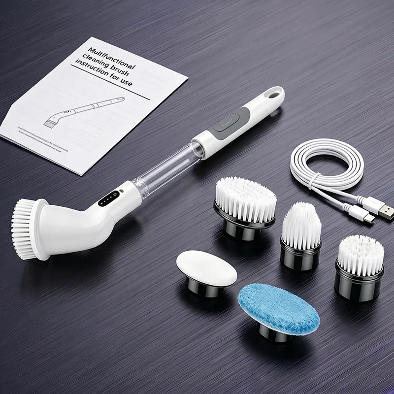 Household Cordless Spin Scrubber Multipurpose Cleaning Brush Kitchen Gadgets Hair Brushes Bathroom Broom Toilet Electric Mops