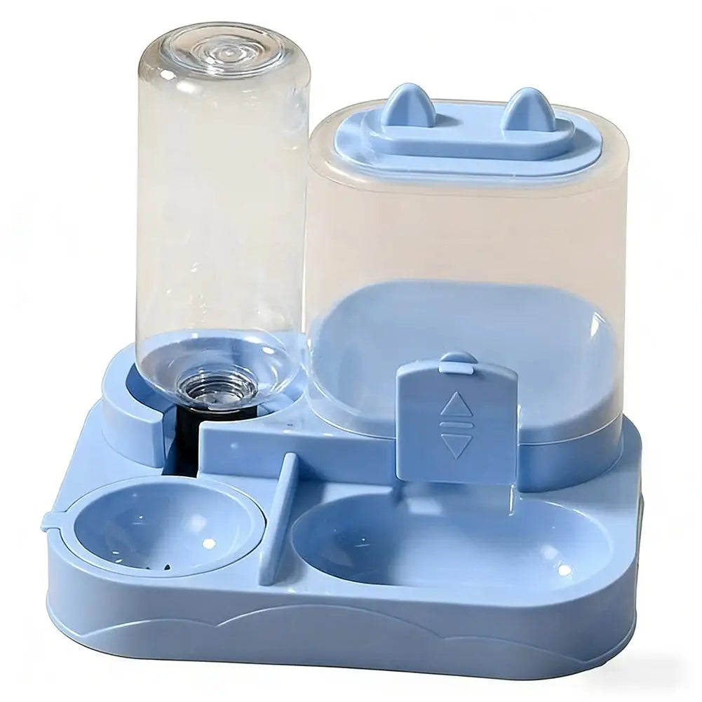 Plastic Automatic Cat Feeder And Waterer All-in-One Pet Food Water Dispenser Large Capacity Food Storage Dispenser Pet Supplies