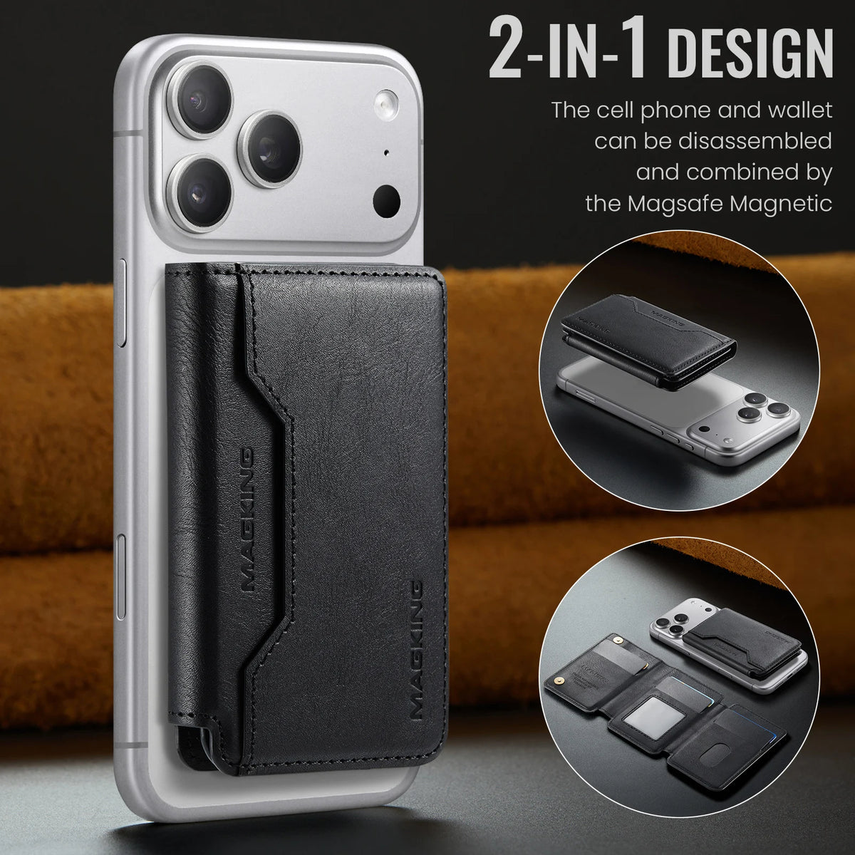 MagSafe Wallet RFID Blocking Magnetic Card Holder