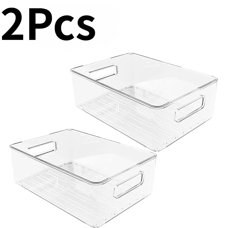 3Pc Transparent Refrigerator Storage Box Fresh Food Container Portable Egg Fruit Vegetable Organizer Kitchen Food Drinks Storage