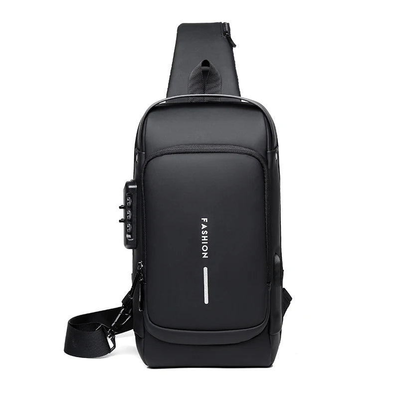 Men Multifunction Anti Theft USB Shoulder Bag Man Crossbody Cross Body Travel Sling Chest Bags Pack Messenger Pack
