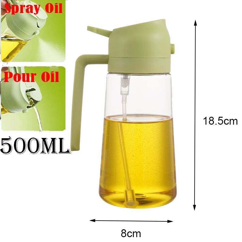 Spray Oil Sprayer Oil Cruet Spray Dual Purpose Kitchen Oils Spray Olive Oil Sprays Bottle Air Fryer Salad BBQ Kitchen Baking