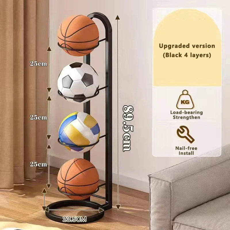 Basketball Storage Racks Balls Organizer Storage Frames Home Furnishings Living Room Bedroom Space Saving Supplies