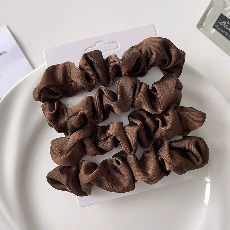 Elegant Satin Hair Scrunchies for Women Softer Than Elastic Bands Hair Rope Girls Elegant Strong Ponytail Hair Ties Accessories
