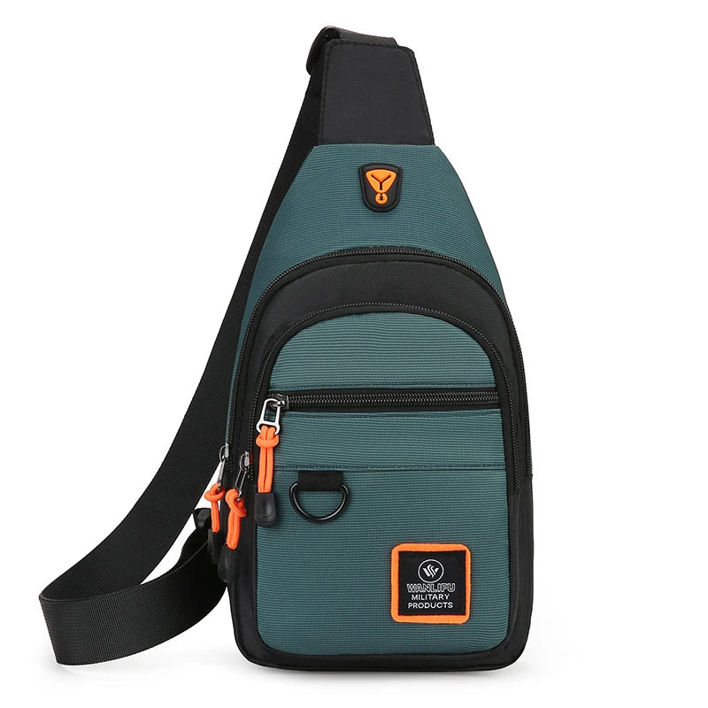 Men Chest Bag Large Capacity One Shoulder Crossbody Backpack Outdoor Sports Leisure Fashion Small Sling Bag For Men