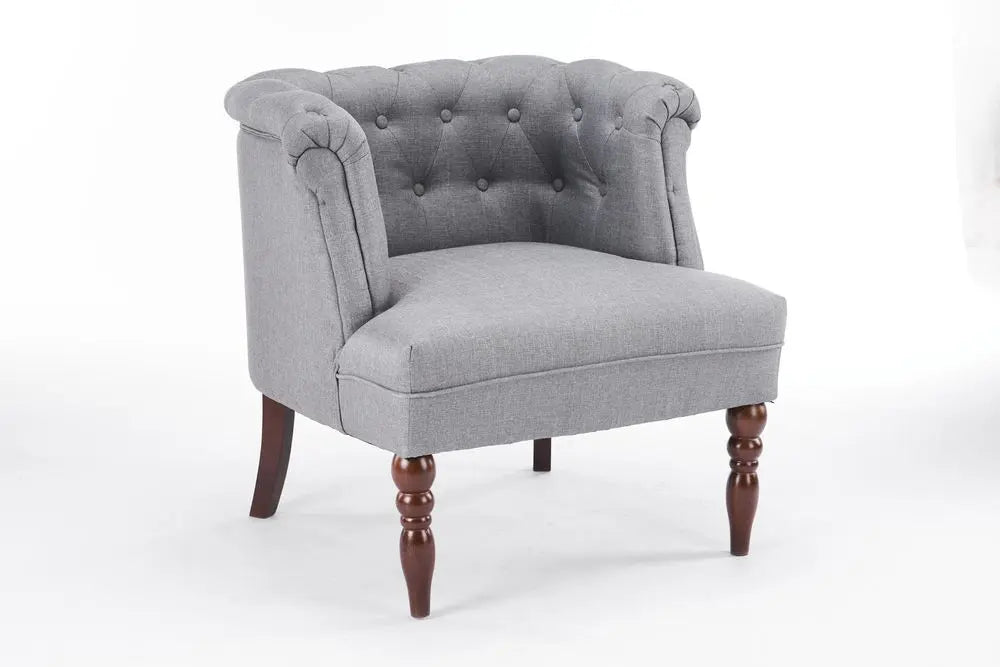 77CM GREY LINEN ARM CHAIR - Image #4