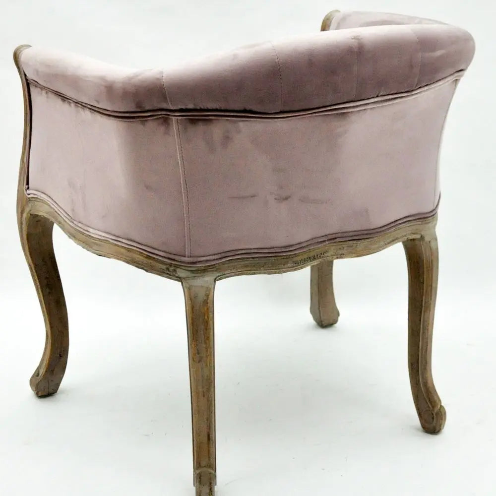 NATURAL FR  VELVET PINK LOUIS CHAIR - Image #3