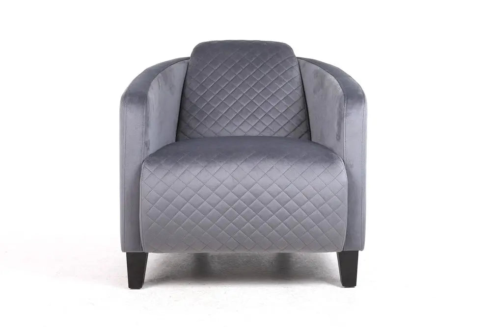 86CM LEAD COLOUR VELVET ARMCHAIR - Image #2