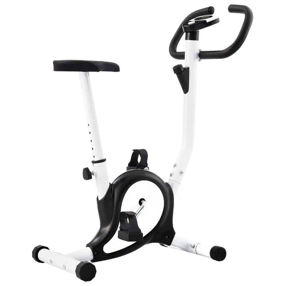 vidaXL Exercise Bike with Belt Resistance Black - Image #7