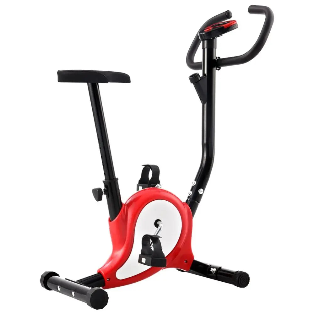 vidaXL Exercise Bike with Belt Resistance Black - Image #6