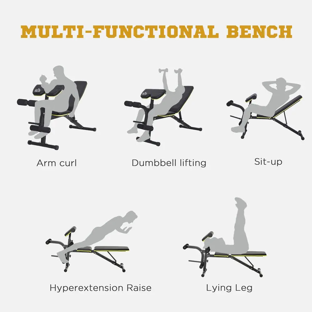 Multi-Functional Sit-Up Dumbbell Weight Bench w/ Adjustable Height for Home Gym - Image #4