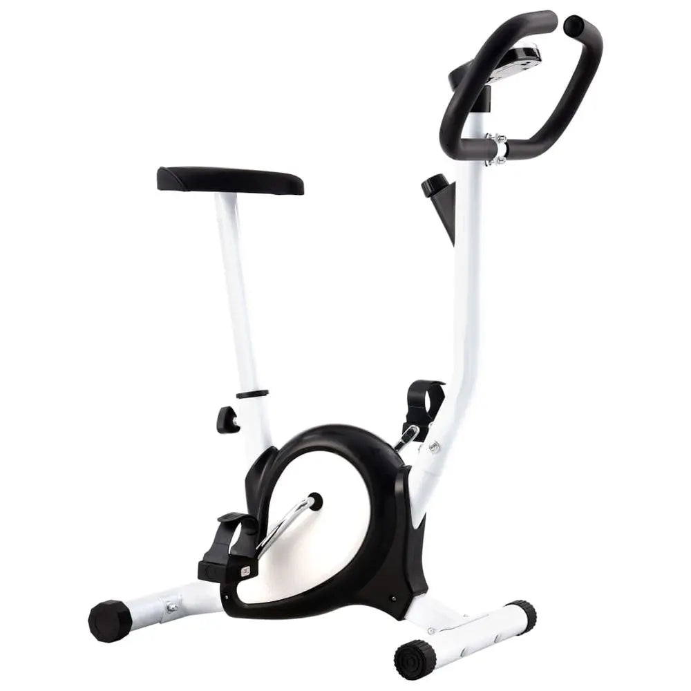 vidaXL Exercise Bike with Belt Resistance Black - Image #3