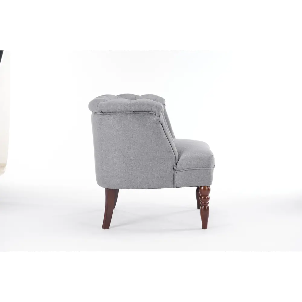 77CM GREY LINEN ARM CHAIR - Image #1