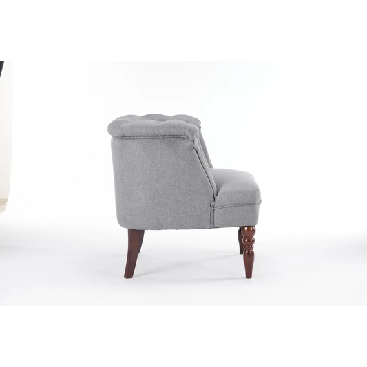 77CM GREY LINEN ARM CHAIR - Image #1