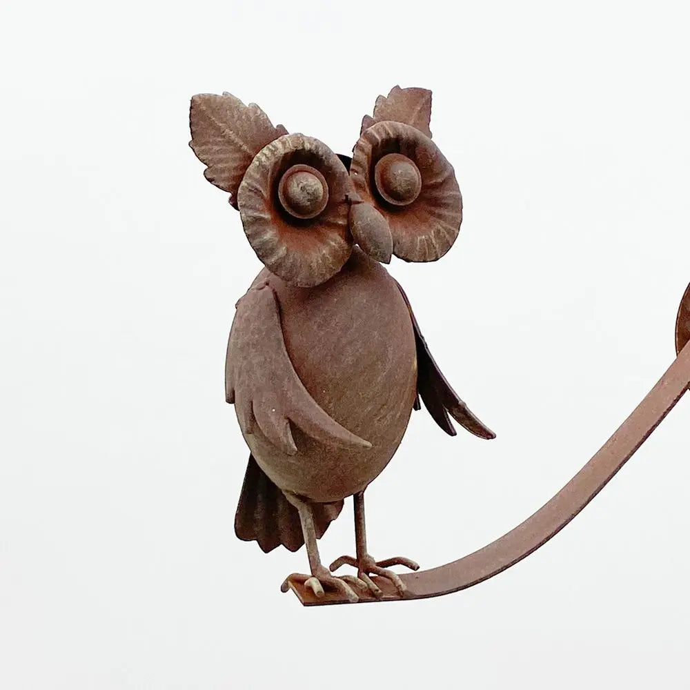 25" METAL OWL BALANCING GARDEN STAKE - Image #3