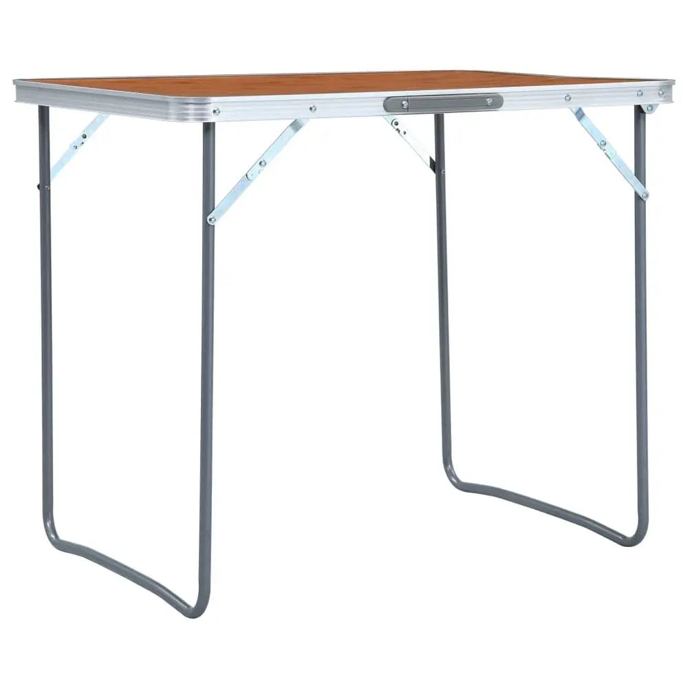 vidaXL Foldable Camping Table with Metal Frame 80x60 cm - Image #3