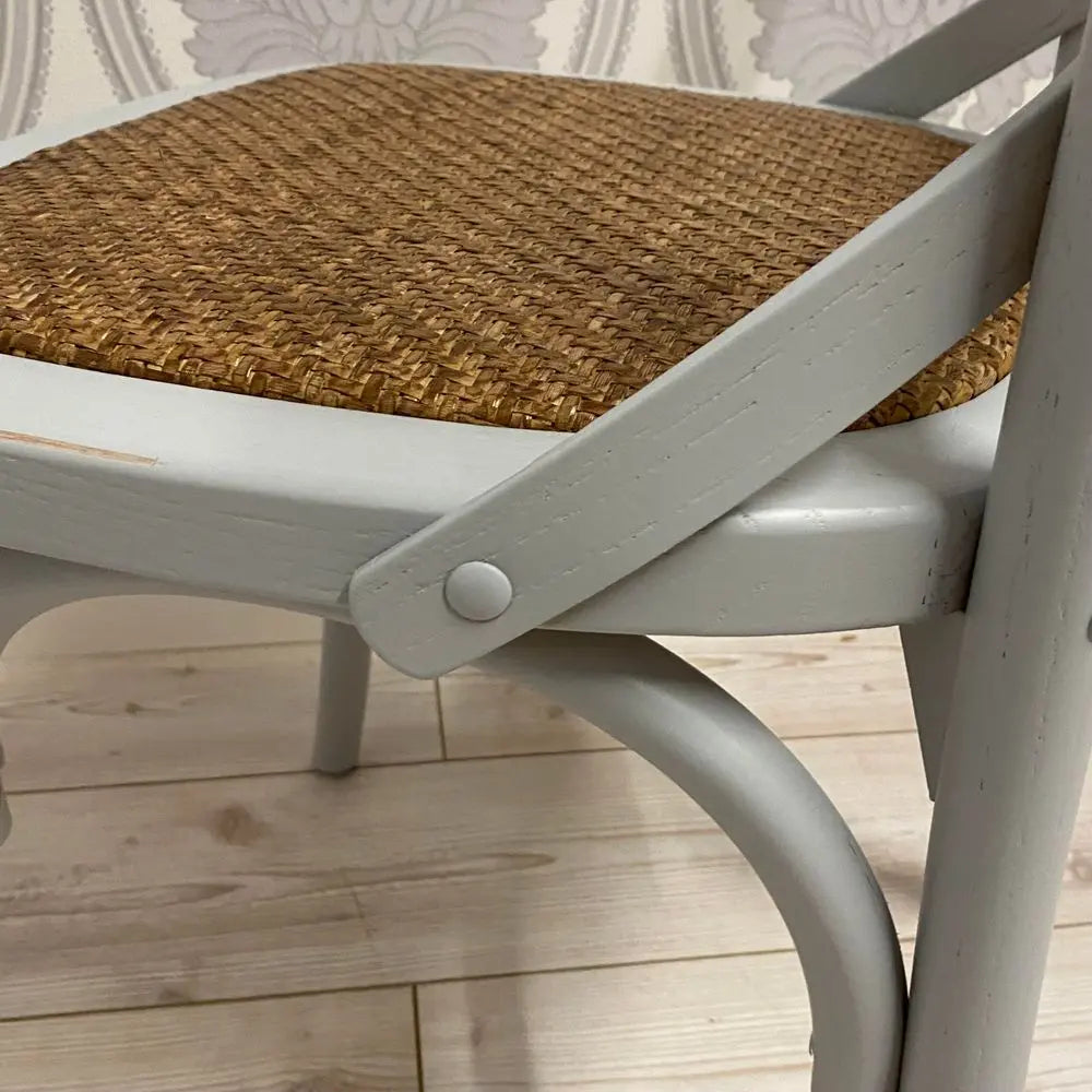 GREY FRENCH CROSS BACK CHAIR - Image #2