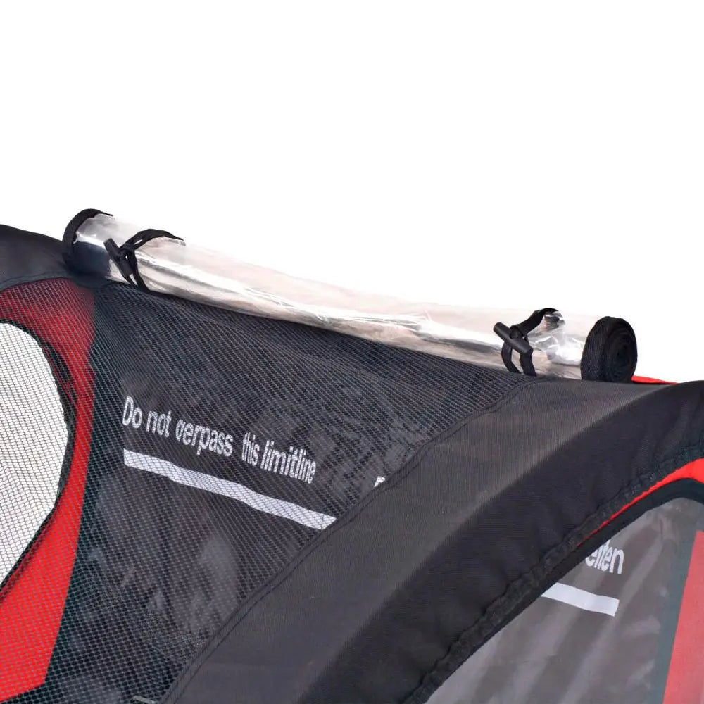 vidaXL Bike Trailer Red and Black 30 kg - Image #3