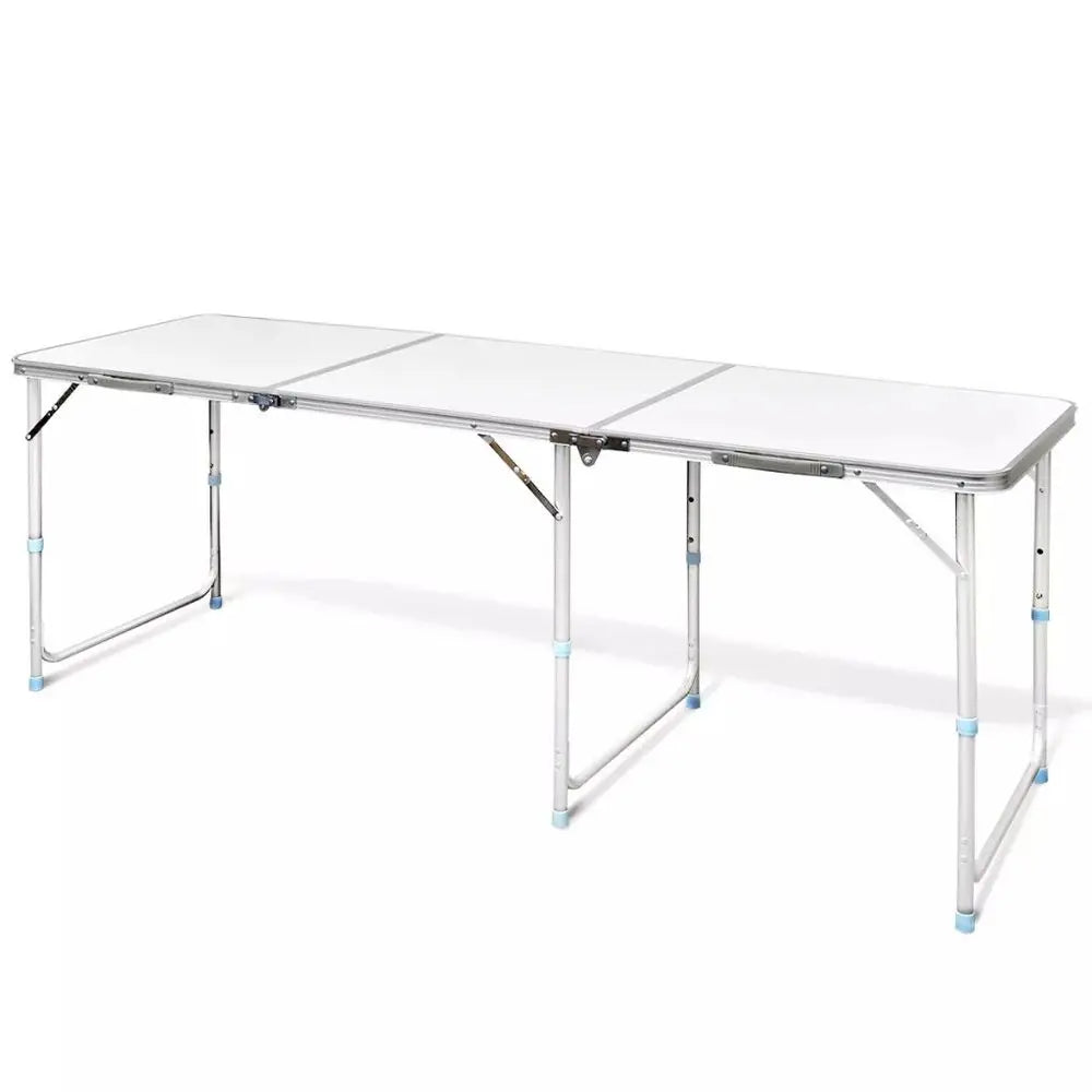 Foldable Camping Table Height Adjustable Aluminium 120 x 60 cm - Image #10