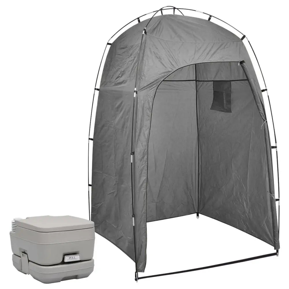 vidaXL Portable Camping Toilet with Tent 10+10 L - Image #9