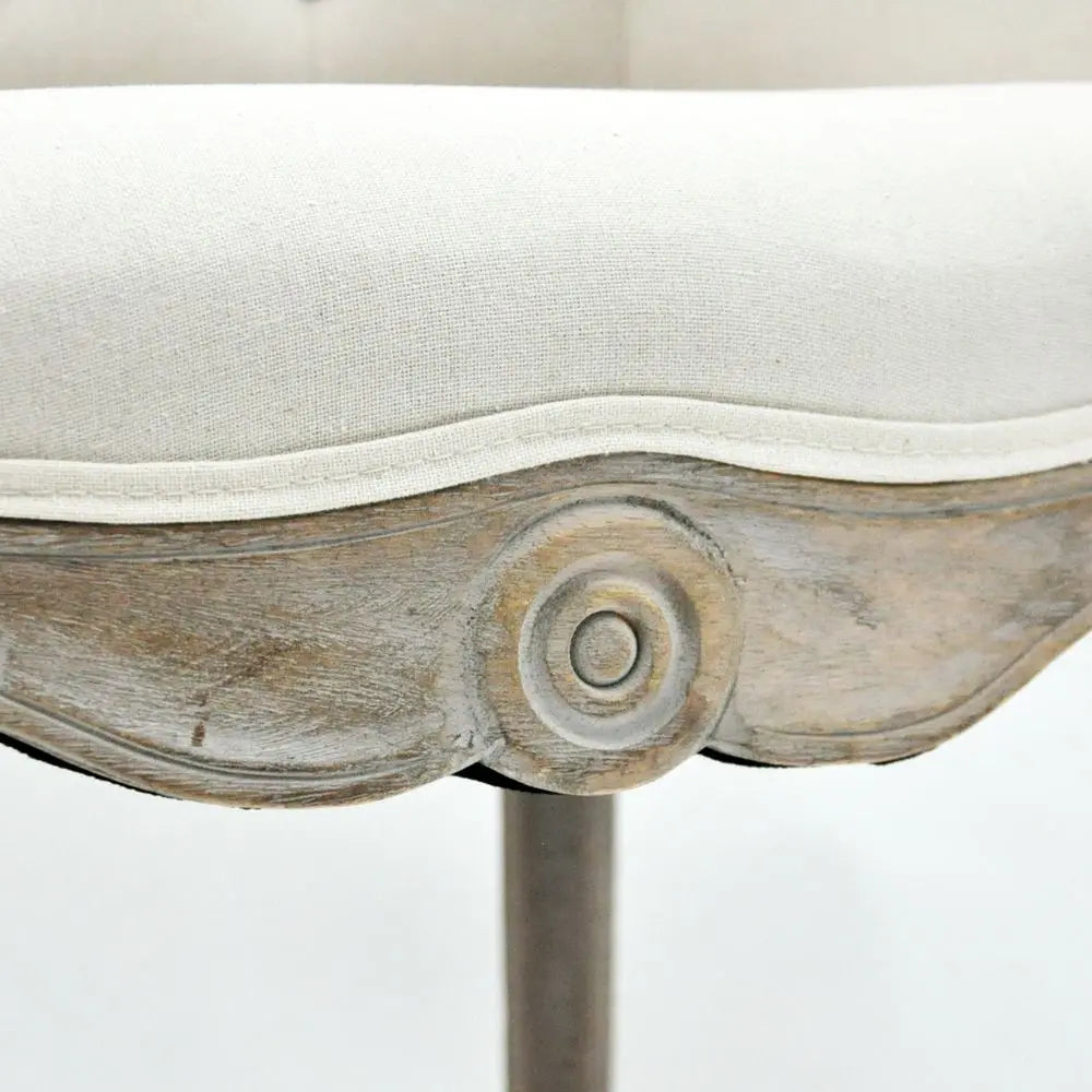 NATURAL FR LINEN FABRIC LOUIS CHAIR - Image #2