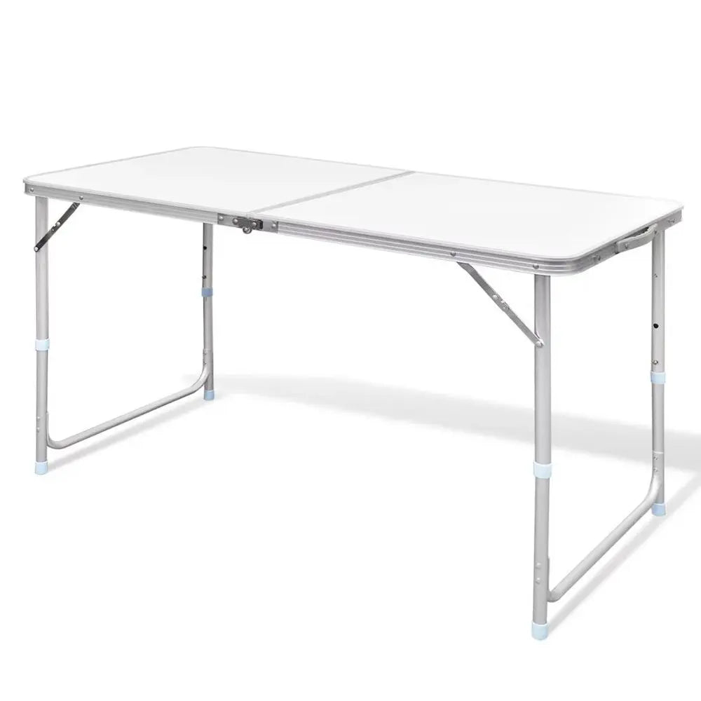 Foldable Camping Table Height Adjustable Aluminium 120 x 60 cm - Image #7