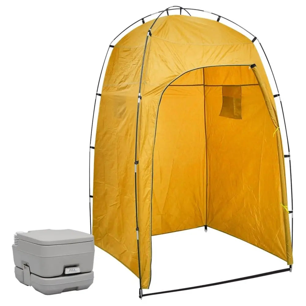 vidaXL Portable Camping Toilet with Tent 10+10 L - Image #8