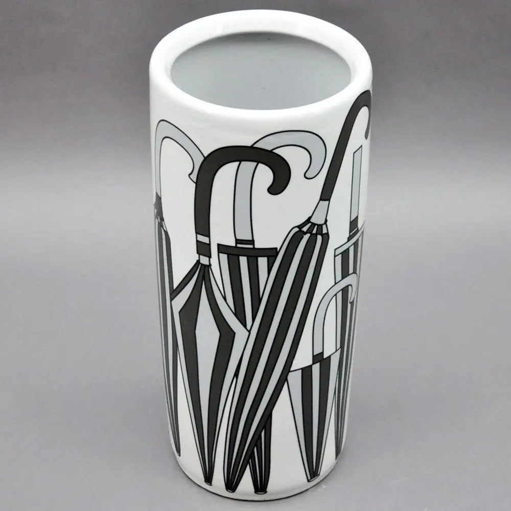 18" BLACK AND WHITE UMBRELLA STAND - Image #2