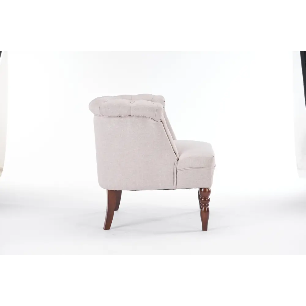 77CM CREAM LINEN ARM CHAIR - Image #1