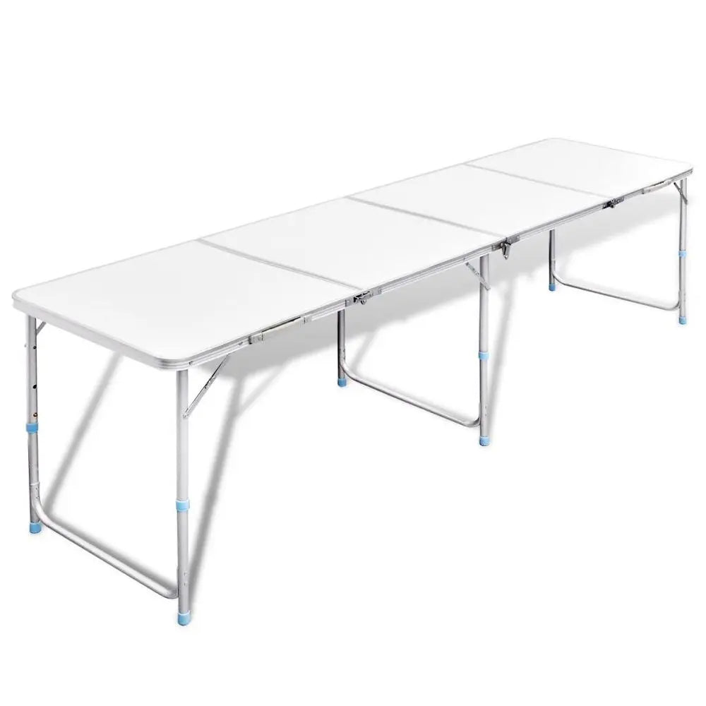 Foldable Camping Table Height Adjustable Aluminium 120 x 60 cm - Image #9