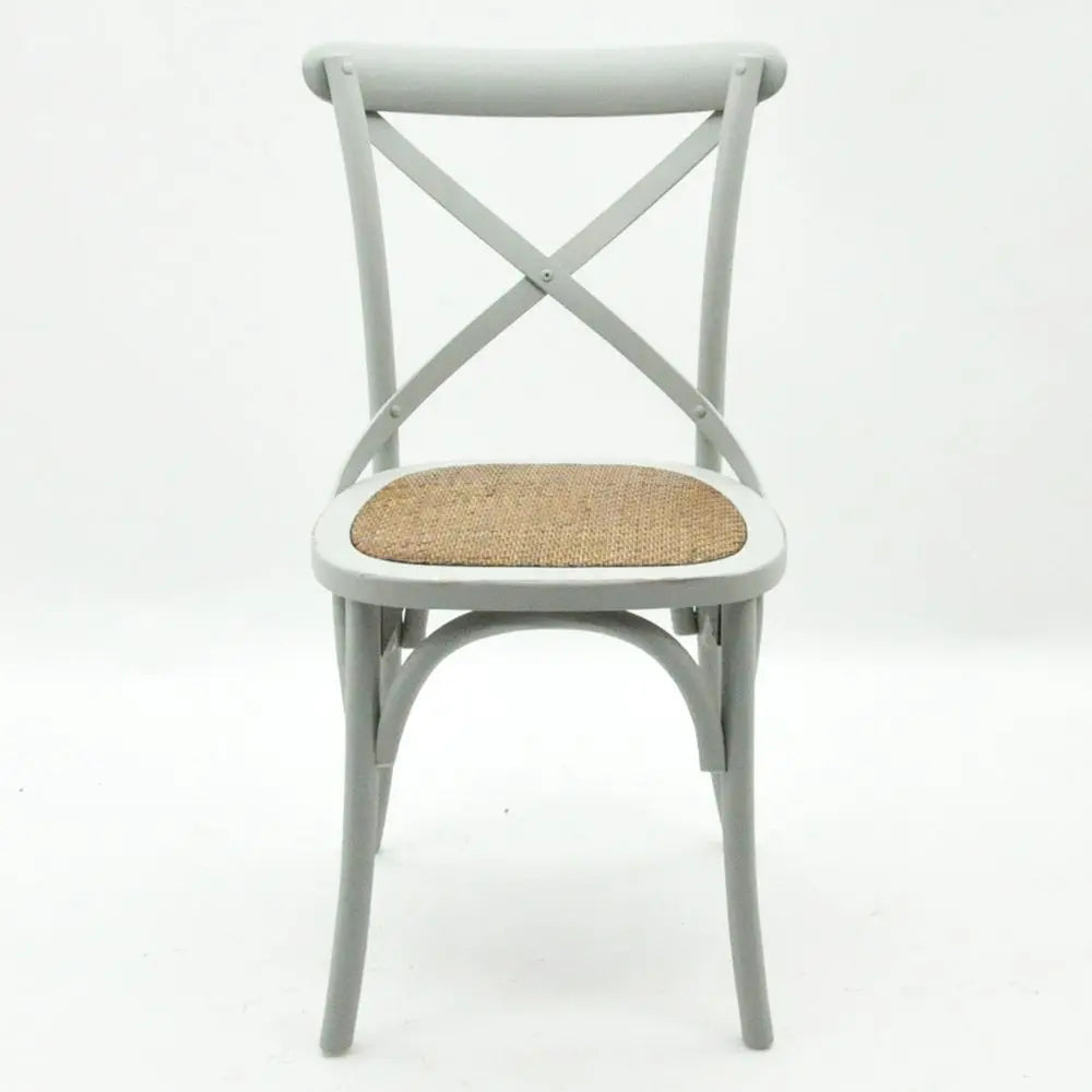 GREY FRENCH CROSS BACK CHAIR - Image #3