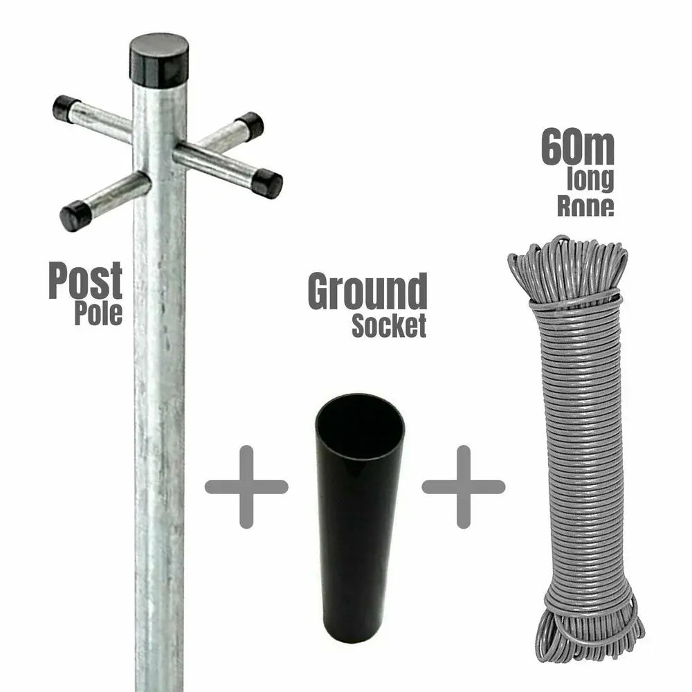 Heavy Duty Galvanised Clothes Pole - Image #1