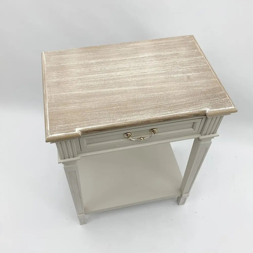 78CM WOODEN 1 DRAWER SIDE TABLE - Image #2