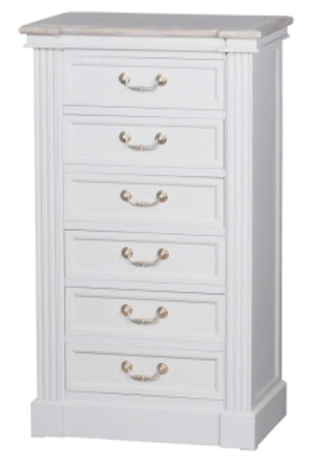 100CM WOODEN TALL CHEST OF DRAWERS - Image #1