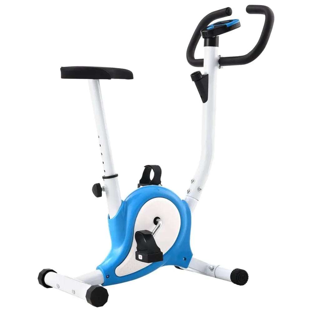 vidaXL Exercise Bike with Belt Resistance Black - Image #9