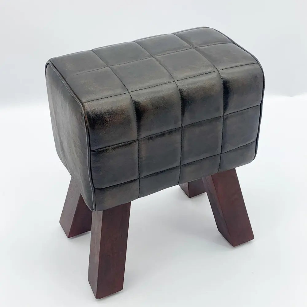 50CM LEATHER FOOTSTOOL - Image #2