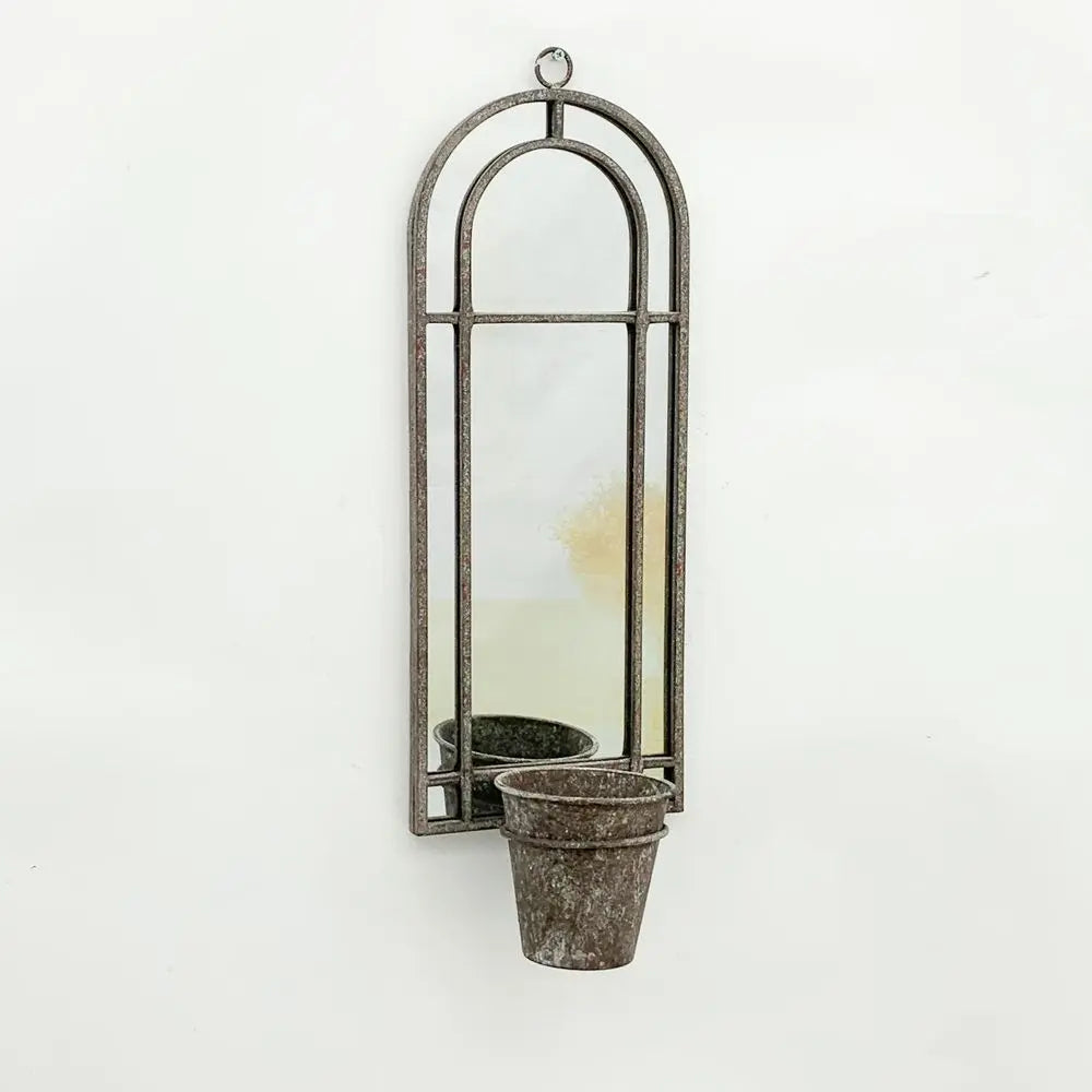 64CM WALL MIRROR WITH SINGLE PLANTER - Image #1