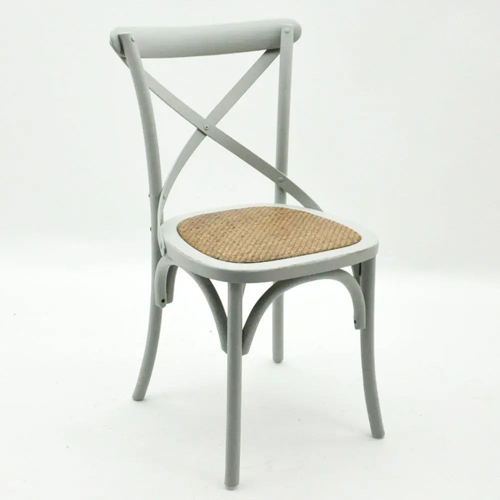 GREY FRENCH CROSS BACK CHAIR - Image #4