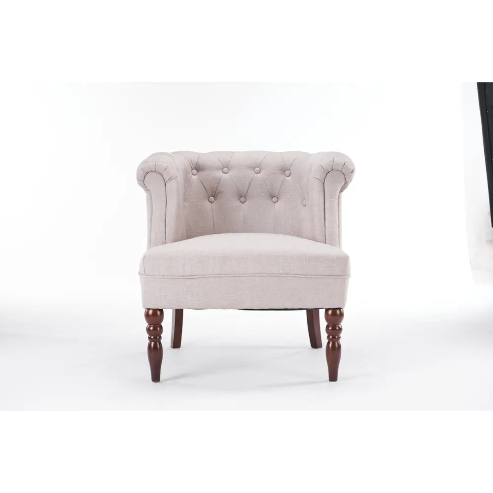 77CM CREAM LINEN ARM CHAIR - Image #3