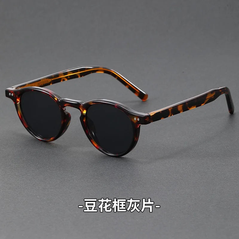 Polarized Sunglasses Men TR90 Frame Acetate Fashion Sun Glasses Women Unisex Trend Decoration European Style Grey Brown
