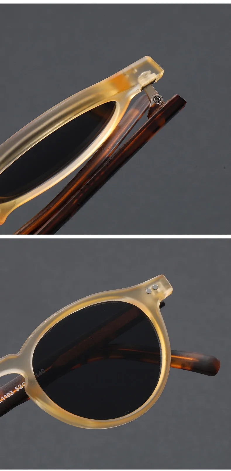 Polarized Sunglasses Men TR90 Frame Acetate Fashion Sun Glasses Women Unisex Trend Decoration European Style Grey Brown