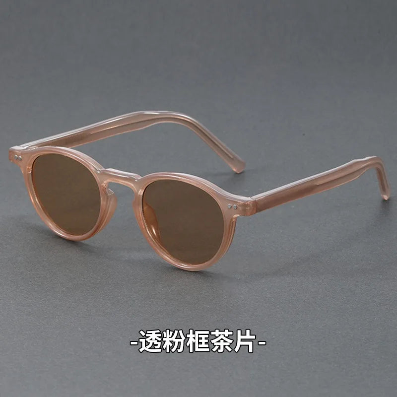 Polarized Sunglasses Men TR90 Frame Acetate Fashion Sun Glasses Women Unisex Trend Decoration European Style Grey Brown