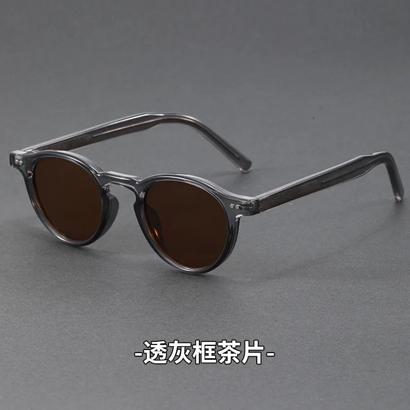 Polarized Sunglasses Men TR90 Frame Acetate Fashion Sun Glasses Women Unisex Trend Decoration European Style Grey Brown