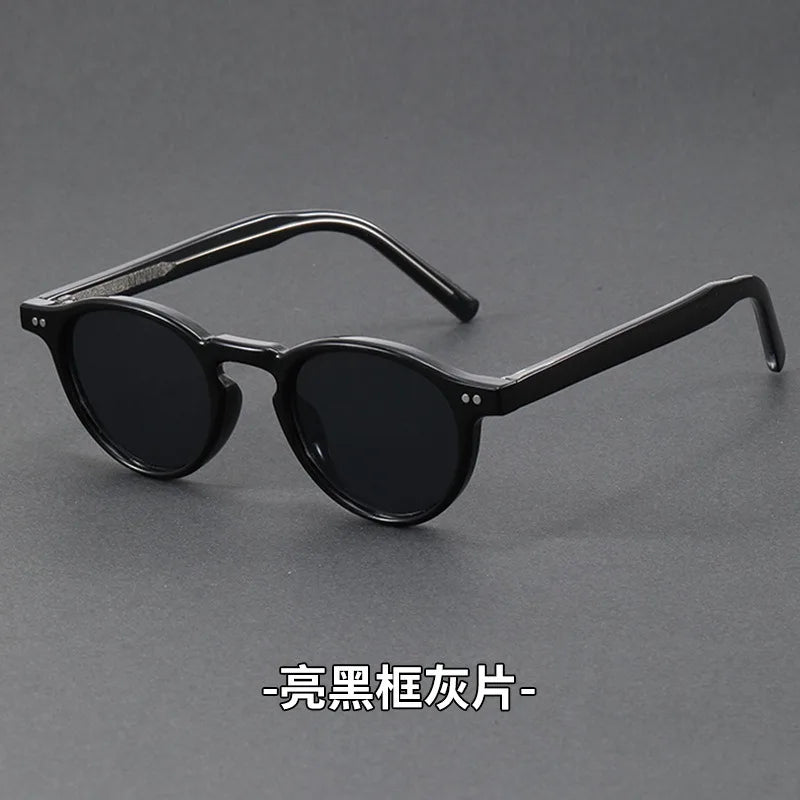 Polarized Sunglasses Men TR90 Frame Acetate Fashion Sun Glasses Women Unisex Trend Decoration European Style Grey Brown