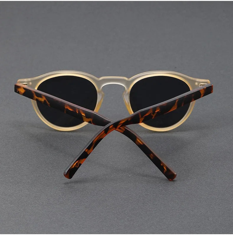 Polarized Sunglasses Men TR90 Frame Acetate Fashion Sun Glasses Women Unisex Trend Decoration European Style Grey Brown