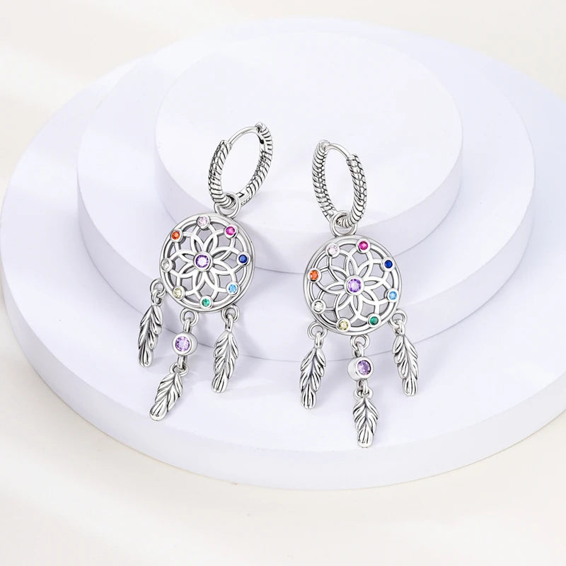 Original 925 Sterling Silver Women Hoop Earrings High Quality Shine Zircon U Shaped Classic Style Earring For Women Jewelry Gift