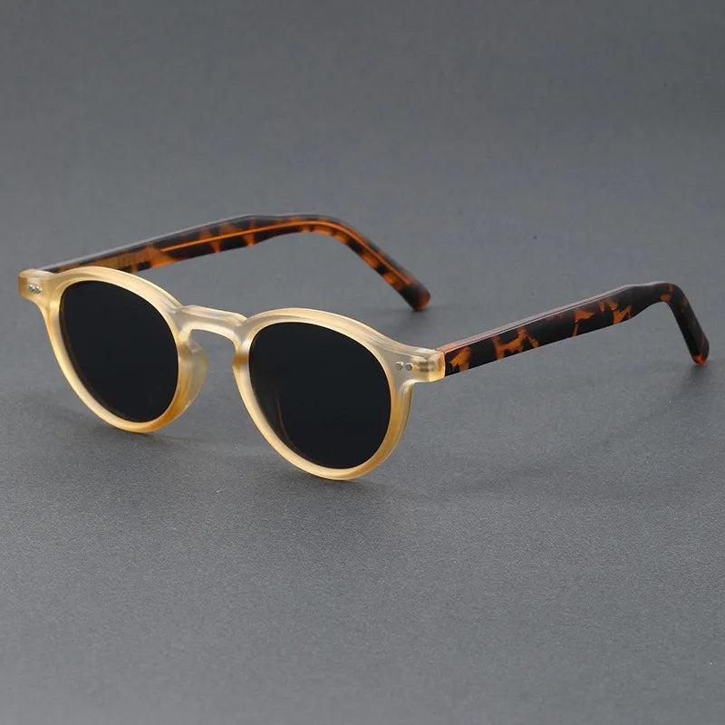 Polarized Sunglasses Men TR90 Frame Acetate Fashion Sun Glasses Women Unisex Trend Decoration European Style Grey Brown