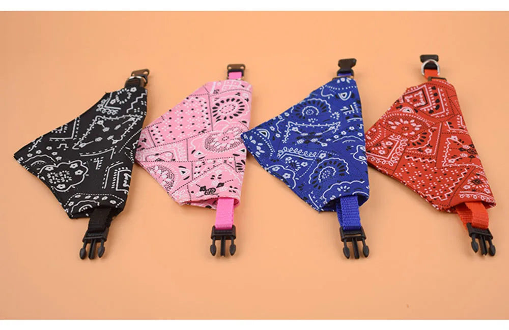 Dog Collar Bandana Scarf Collar Adjustable Dog Bandanas Collar Puppy Cat Neckerchief Pet Accessories for Small Medium Large Dogs